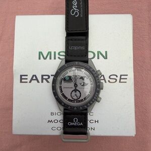 Swatch X Omega Bioceramic Moonswatch Mission To Earthphase Watch
